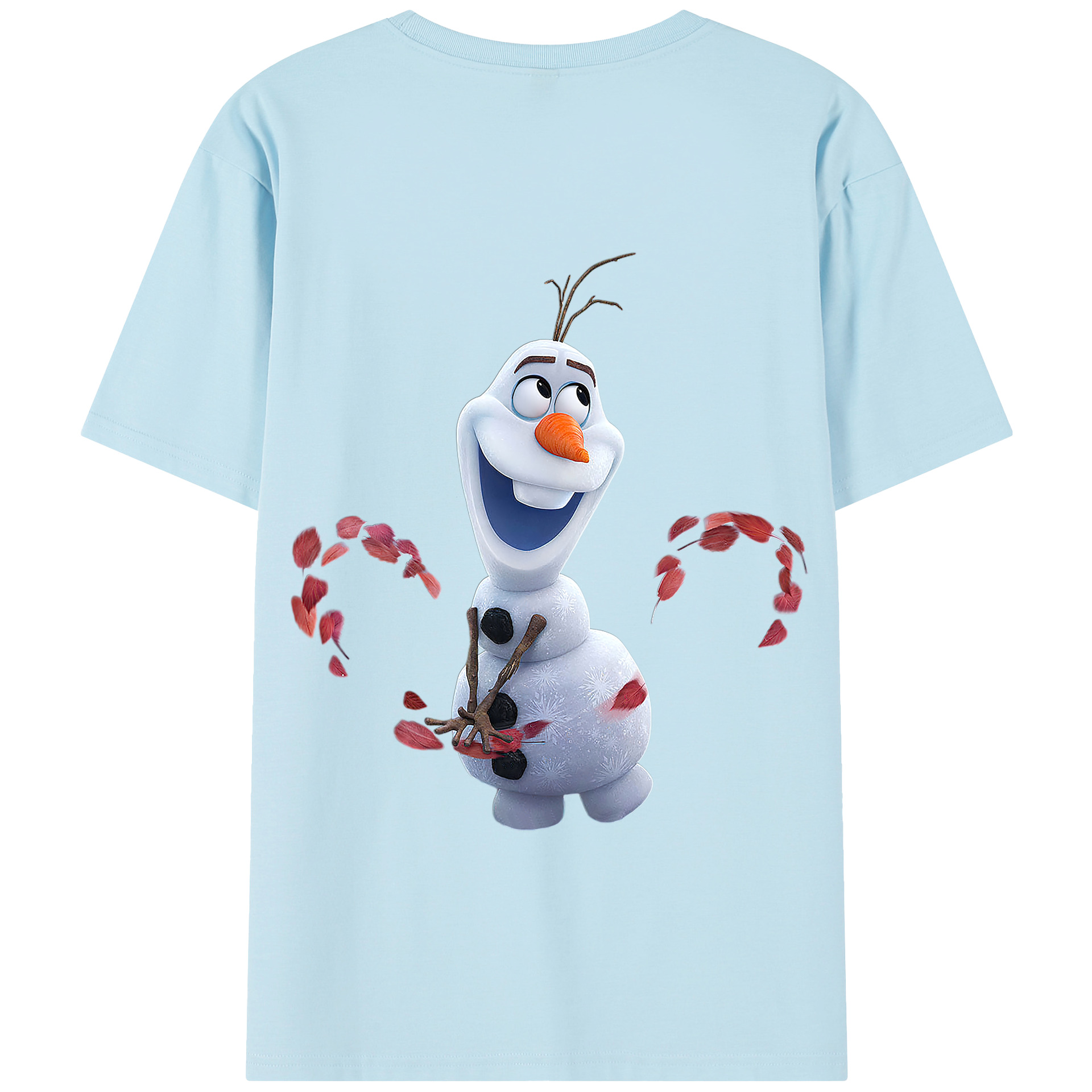 （画像用） アナと雪の女王 アンナ エルサ Frozen Anna Elsa 綿100％半袖Tシャツ（背面プリント）